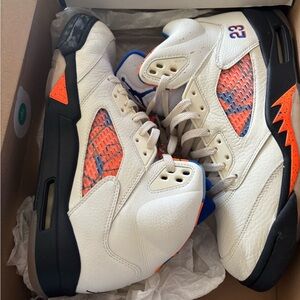 Air Jordan 5 Retro International Flight Sneakers | Orange and Blue | Size 10.5
